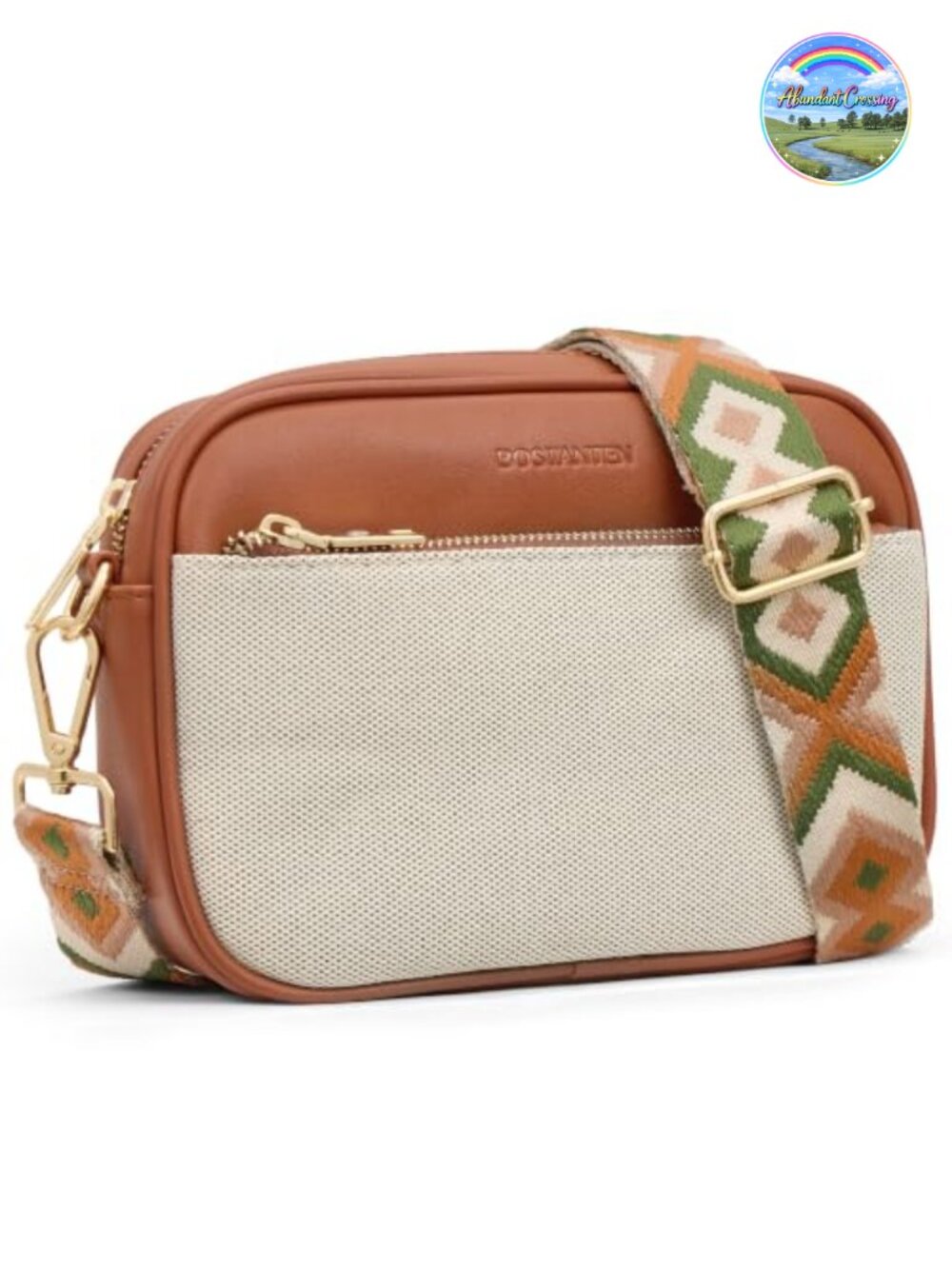 Quilted Small Crossbody Bag Vegan Leather RFID Adjustable Strap